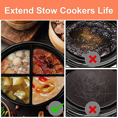 Fuezllno 4 Pack Slow Cooker Divider Liner Fit 6 QT, Reusable & Leakproof Silicone Divider, Dishwasher Safe Cooking Liner For 6 Quart Pot 4 Fuezllno 4 Pack Slow Cooker Divider Liner Fit 6 QT, Reusable & Leakproof Silicone Divider, Dishwasher Safe Cooking Liner For 6 Quart Pot - Image 2