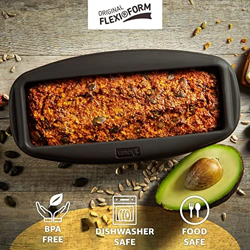 Lurch Germany Flexiform Silicone Bread And Loaf Pan | Non-Stick Silicone Baking Mold For Homemade Cakes, Breads, Meatloaf And Dessert - (7.9" X 2.4" X 2.4") 4 Lurch Germany Flexiform Silicone Bread And Loaf Pan | Non-Stick Silicone Baking Mold For Homemade Cakes, Breads, Meatloaf And Dessert - (7.9" X 2.4" X 2.4") - Image 2