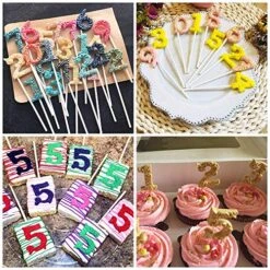 3D Number 0-9 Letter Silicone Molds With 20Pcs Lollipop Sticks, Sugarcraft Chocolate Candy Fondant Mold Candle Resin Cake Decoration Tools For Baby Shower, Birthday Party, Anniversary -Wilton Shop 61IojwUgBYL