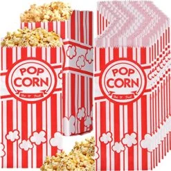 100 Pieces Paper Popcorn Bags, 1 Oz Popcorn Bags Individual Servings For Popcorn Machine Party, Pop Corn Bag Bulk -Wilton Shop 61JcNDmWAL