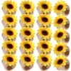 Thanksgiving Fall Sunflower Napkin Ring Holders Farmhouse Fall Napkin Rings Burlap Lace Linen Yellow Flower Buckle For Christmas Xmas Wedding Banquet Party Dinning Table Setting Decoration (20)
