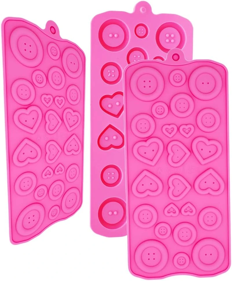 Cute As Button Silicone Mold Mould Cake Decoration Tool Fondant Chocolate Sugar 2 Molds (Clear) 6 Cute As Button Silicone Mold Mould Cake Decoration Tool Fondant Chocolate Sugar 2 Molds (Clear) - Image 4