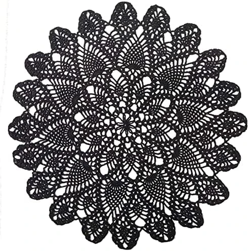 20 Inch Lace Doilies Table Placemats Handmade Crochet Cloth Round Coasters Knitted Doilies For Tables Sofa Cover, 100% Cotton (Beige) 7 20 Inch Lace Doilies Table Placemats Handmade Crochet Cloth Round Coasters Knitted Doilies For Tables Sofa Cover, 100% Cotton (Beige) - Image 5