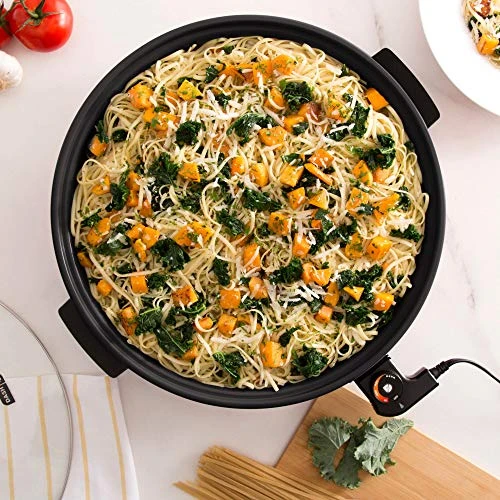 Dash Family Size Electric Skillet With 14 Inch Nonstick Surface + Recipe Book For Pizza, Burgers, Cookies, Fajitas, Breakfast & More, 20 Cup Capacity, 1400-Watt - Red 3 Dash Family Size Electric Skillet With 14 Inch Nonstick Surface + Recipe Book For Pizza, Burgers, Cookies, Fajitas, Breakfast & More, 20 Cup Capacity, 1400-Watt - Red