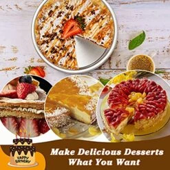 6 Inch Cake Pan Set Of 3, Stainless Steel Round Cake Baking Pans, Small Cake Pans Sets For Baking, Healthy & Sturdy, Mirror Finish & Dishwasher Safe -Wilton Shop 61Pf2XOScGL