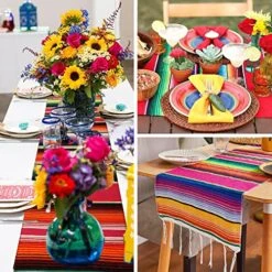 6 Pack Mexican Table Runners, 14 X100 Inch Rainbow Colors Large Boho Mexican Theme Party Decoration For Cinco De Mayo Fiesta Party Serape Table Runner Red And Blue 10 6 Pack Mexican Table Runners, 14 X100 Inch Rainbow Colors Large Boho Mexican Theme Party Decoration For Cinco De Mayo Fiesta Party Serape Table Runner Red And Blue -Wilton Shop 61PuL9nhOBL
