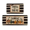 Artoid Mode Trick Or Treat Happy Halloween Decorative Kitchen Mats Set Of 2, Spooky Boo Holiday Party Low-Profile Floor Mat For Home Kitchen - 17x29 And 17x47 Inch -Wilton Shop 61Tt8rlVuJL