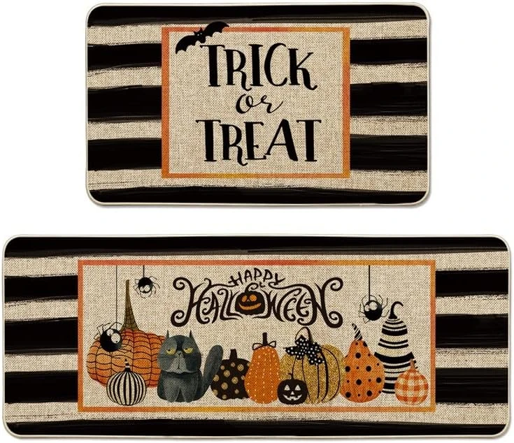 Artoid Mode Trick Or Treat Happy Halloween Decorative Kitchen Mats Set Of 2, Spooky Boo Holiday Party Low-Profile Floor Mat For Home Kitchen - 17x29 And 17x47 Inch 9 Artoid Mode Trick Or Treat Happy Halloween Decorative Kitchen Mats Set Of 2, Spooky Boo Holiday Party Low-Profile Floor Mat For Home Kitchen - 17x29 And 17x47 Inch - Image 7