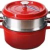 Steamer Pot For Cooking Steamer Electric Food Heater, Portable Lunch Box With Stainless Steel Bowl And Plate -Wilton Shop 61UC4nt2leL