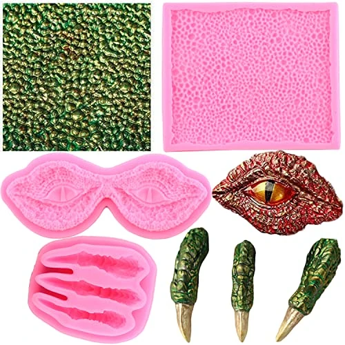 Dragon Silicone Fondant Molds Dinosaur Claws Skin Eyes Cake Decorating Mold For Cake Candy Chocolate Baking Set Of 3 3 Dragon Silicone Fondant Molds Dinosaur Claws Skin Eyes Cake Decorating Mold For Cake Candy Chocolate Baking Set Of 3