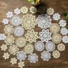 Set Of 36 Small Hand Crochet Doilies Mini Cotton Crocheted Lace Doilies For Crafts,3-6 Inches Snowflake Style White Beige -Wilton Shop 61VfH4Z5IZL