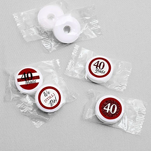 We Still Do - 40th Wedding Anniversary - Party Round Candy Sticker Favors - Labels Fit Chocolate Candy (1 Sheet Of 108) 5 We Still Do - 40th Wedding Anniversary - Party Round Candy Sticker Favors - Labels Fit Chocolate Candy (1 Sheet Of 108) - Image 3