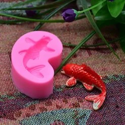 Small Size Koi Fish Fondant Mold (2.5"x1.4")- MoldFun Carp Fish Sugar Craft Silicone Mold For Cake/Cupcake Decorating, Gum Paste, Polymer Clay 10 Small Size Koi Fish Fondant Mold (2.5"x1.4")- MoldFun Carp Fish Sugar Craft Silicone Mold For Cake/Cupcake Decorating, Gum Paste, Polymer Clay -Wilton Shop 61XIS3JAFPL