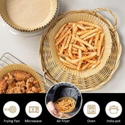 9 Inch Air Fryer Accessories Set Of 9 For 5.8QT Or Larger Deep Air Fryer - Include Air Fryer Liners, 304 Stainless Steel Plate Gripper, Oil Basting Brush, Non-Stick, Dishwasher Safe, XL 14 9 Inch Air Fryer Accessories Set Of 9 For 5.8QT Or Larger Deep Air Fryer - Include Air Fryer Liners, 304 Stainless Steel Plate Gripper, Oil Basting Brush, Non-Stick, Dishwasher Safe, XL -Wilton Shop 61XblMHqp9L