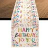 Happy Birthday Table Runner,Spring Summer Holiday Dining Table Runners For Home Party Décor 13x70 Inch -Wilton Shop 61YRC8d2RUS