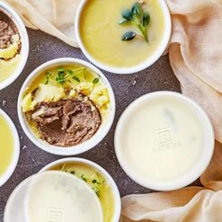 Porcelain Ramekins With Silicone Storage Lids, Set Of 6 White Ramekins, 10 Oz Oven Safe To 450 Deg F, Dishwasher Safe -Wilton Shop 61YXeXReUPL