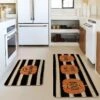 Artoid Mode Watercolor Stripes Pumpkin Decorative Kitchen Mats Set Of 2, Happy Halloween Spooky Trick Or Treat Boo Halloween Holiday Party Low-Profile Floor Mat For Home Kitchen - 17x29 And 17x47 Inch -Wilton Shop 61YuVY7265L