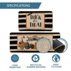 Artoid Mode Trick Or Treat Happy Halloween Decorative Kitchen Mats Set Of 2, Spooky Boo Holiday Party Low-Profile Floor Mat For Home Kitchen - 17x29 And 17x47 Inch 13 Artoid Mode Trick Or Treat Happy Halloween Decorative Kitchen Mats Set Of 2, Spooky Boo Holiday Party Low-Profile Floor Mat For Home Kitchen - 17x29 And 17x47 Inch -Wilton Shop 61ZmxOstx7L