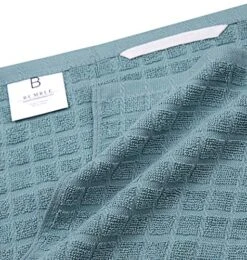 Kitchen Towels 16"x 28" | Dish Towels | Kitchen Hand Towels | Large Dishcloths Set | Highly Absorbent Tea Towel, Soft With Hanging Loop | Natural Ring Spun Cotton, 380 GSM | Aqua Check Design - 6 Pack 18 Kitchen Towels 16"x 28" | Dish Towels | Kitchen Hand Towels | Large Dishcloths Set | Highly Absorbent Tea Towel, Soft With Hanging Loop | Natural Ring Spun Cotton, 380 GSM | Aqua Check Design - 6 Pack -Wilton Shop 61ahmnxZvLL