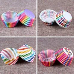 Paper Cupcake Wrappers£¬ 100Pcs Colorful Rainbow Cupcake Cake Case Muffin Baking Cup Birthday Party Decor For Party Supplies -Wilton Shop 61ak28JoGhL