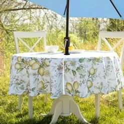 Indoor Outdoor Spillproof Fabric Tablecloth For Spring/Summer/Party/Picnic (Blooming Floral, 60" X 84" Rectangular) -Wilton Shop 61bafeTry7L. AC