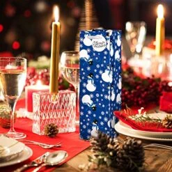 12 Pack Winter Wine Bags Wine Gift Bags With Handle And Tags Blue Snowman Xmas Tree Snowflake Stripe Bottle Bags For Winter Holiday Christmas Party Favor Home Table Decoration, 4 Design 15 12 Pack Winter Wine Bags Wine Gift Bags With Handle And Tags Blue Snowman Xmas Tree Snowflake Stripe Bottle Bags For Winter Holiday Christmas Party Favor Home Table Decoration, 4 Design -Wilton Shop 61cT2Q0lxfL