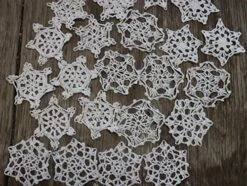 D Crochet Snowflakes Set Christmas Ornaments Doilies (10 Snowflakes)
