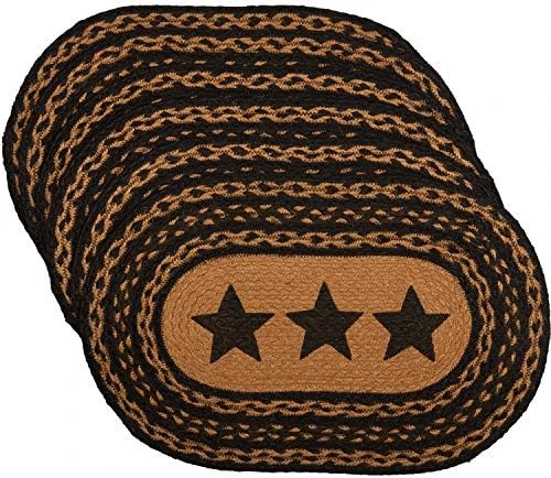 Lassic Country Primitive Tabletop & Kitchen-Farmhouse Jute Black Stencil Stars Runner, 13" X 36" 11 Lassic Country Primitive Tabletop & Kitchen-Farmhouse Jute Black Stencil Stars Runner, 13" X 36" - Image 9