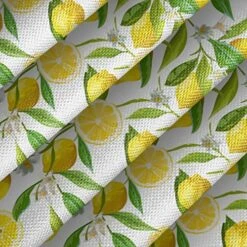 Watercolor Lemons Flower Leaves Tropical Fruit Floral Placemats Table Mats Set Of 4, Heat-Resistant Washable Clean Kitchen Place Mats For Dining Table Decoration -Wilton Shop 61gOGtORoML