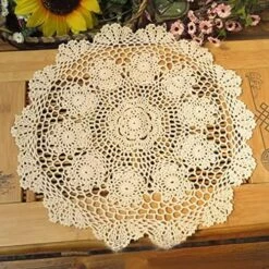 100% Cotton Handmade Crochet Round Doilies Lace Doily Tablecloth Doilies Lace Placemats,White,19 Inch -Wilton Shop 61hzY6gdS9L. AC