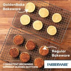 GoldenBake Bakeware Nonstick Meatloaf/Loaf Pan Set, Insulated, Two 9-Inch X 5-Inch, Gray -Wilton Shop 61i7S1x7zyL