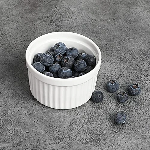 Ramekins - Porcelain Ramekins For Creme Brulee Dishes,Dipping Sauces,Baking Pudding Cups, Souffle Bowl,Oven Safe, Set Of 6 (4OZ, White) 5 Ramekins - Porcelain Ramekins For Creme Brulee Dishes,Dipping Sauces,Baking Pudding Cups, Souffle Bowl,Oven Safe, Set Of 6 (4OZ, White) - Image 3