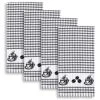 Ffee Time Windowpane Check Cotton Terrycloth Kitchen Towels, Set Of 4 (Black) -Wilton Shop 61j5JZ83j8L