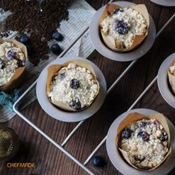 Popover Cake Pan, 6-Cavity Non-Stick Yorkshire Muffin Cupcake Pan Bakeware For Oven Baking (Champagne Gold) -Wilton Shop 61jM6L6pCzL