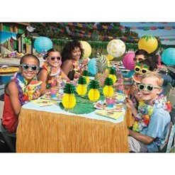 Luau Hawaiian Party Decorations, 105pcs Tropical Party Supplies With Grass Table Skirt, Palm Leaves,Hibiscus Flowers,Hawaiian Balloons For Beach Summer Tikki Hawaiian Theme Party -Wilton Shop 61k2WjyU8YL
