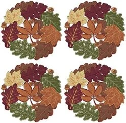 Thanksgiving Runner, Fall Leaf Table Runner For Autumn Home Decorations, Fall Table Centerpieces, Embroidered Cutwork Farmhouse HarvestMaple Leaf Runner, 13 Inch X 36 Inch -Wilton Shop 61kCnOp6f0L. AC
