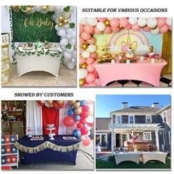 USA Rectangular Fitted Spandex Table Covers 6ft Tablecloth Wedding Event Patio Table Decorations Stretch Table Cover For 6ft Folding Table (Black) 21 USA Rectangular Fitted Spandex Table Covers 6ft Tablecloth Wedding Event Patio Table Decorations Stretch Table Cover For 6ft Folding Table (Black) -Wilton Shop 61kdhqtUx9L