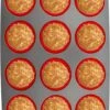 Silicone Muffin Pan With Steel Frame, 12 Cups Full Size | Professional Non-Stick Baking Molds Silicone 12 Cup Muffin Mold -Wilton Shop 61lhbaPLrCL