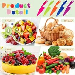 36 Pcs Kids Plastic Kitchen Knives Children's Safe Cooking Knives Colored Nylon Knife Set Child Proof Knife With Firm Grip Serrated Edges For Kids Beginners Kitchen Fruit Lettuce Vegetable Salad Bread -Wilton Shop 61nUEDaFgPL