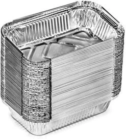 100 Aluminum Pans With Lid, 7 X 4.5 Inch Small Loaf Bread Pans Meal Prep Takeout Container Perfect For Reheating, Baking, Roasting, Food Storage (100 Pack) -Wilton Shop 61nhKDYuOL. AC