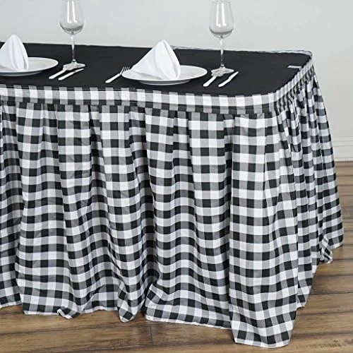 BalsaCircle 14 Feet X 29-Inch Red On White Checkered Gingham Polyester Table Skirt Linens Wedding Party Events Decorations Dining 12 BalsaCircle 14 Feet X 29-Inch Red On White Checkered Gingham Polyester Table Skirt Linens Wedding Party Events Decorations Dining - Image 10