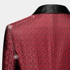 Men's Jacquard Wedding Suit Set Shawl Lapel Slim Fit 3 Pieces Set Plus Size Tuxedo Set -Wilton Shop 61oi817l4OL