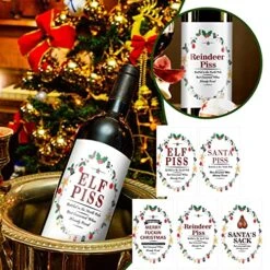GENERIC Christmas Funny NoveltyLabels, 5pcs Funny Joke Happily Wine DecorationUnique Label R6w1 10 GENERIC Christmas Funny NoveltyLabels, 5pcs Funny Joke Happily Wine DecorationUnique Label R6w1 -Wilton Shop 61ovcAkxEGL