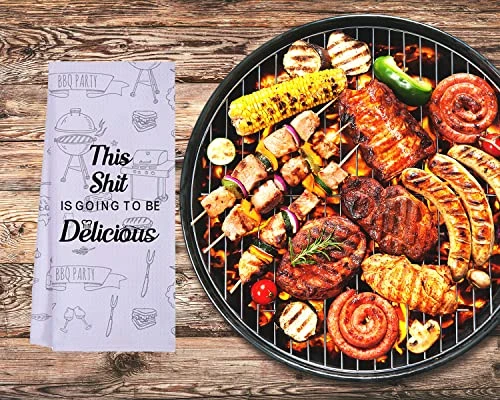 Funny Kitchen Towels For Men, Women, BBQ Grilling Cooking Dish Towels, Funny Birthday Gifts For Husband, Dad, Boyfriend, Friend, Hilarious Gag Gift For Chefs 7 Funny Kitchen Towels For Men, Women, BBQ Grilling Cooking Dish Towels, Funny Birthday Gifts For Husband, Dad, Boyfriend, Friend, Hilarious Gag Gift For Chefs - Image 5