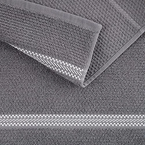 Odern Waffle Kitchen Towel Set 6-Pack, Grey, 16"x28" 4 Odern Waffle Kitchen Towel Set 6-Pack, Grey, 16"x28" - Image 2