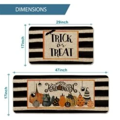 Artoid Mode Trick Or Treat Happy Halloween Decorative Kitchen Mats Set Of 2, Spooky Boo Holiday Party Low-Profile Floor Mat For Home Kitchen - 17x29 And 17x47 Inch 11 Artoid Mode Trick Or Treat Happy Halloween Decorative Kitchen Mats Set Of 2, Spooky Boo Holiday Party Low-Profile Floor Mat For Home Kitchen - 17x29 And 17x47 Inch -Wilton Shop 61rlTtYsnfL