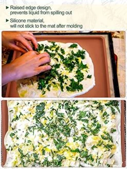 6PCS Silicone Dehydrator Mats With Edge - Silicone Sheets Compatible With Cosori CP267-FD, Nonstick Silicone Tray Liner, High Temperature Resistance Reusable For Fruits Meat Vegetables Herbs -Wilton Shop 61sYYZ9Z6tL