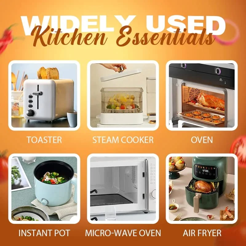 Air Fryer Silicone Baking Tray - Reusable Air Fryer Silicone Liners, Non-Stick Air Fryer Silicone Pot - Oil Proof, Water-proof, Food Grade Basket Bowl Liner For Baking Cooking Food (Type A, Green) 7 Air Fryer Silicone Baking Tray - Reusable Air Fryer Silicone Liners, Non-Stick Air Fryer Silicone Pot - Oil Proof, Water-proof, Food Grade Basket Bowl Liner For Baking Cooking Food (Type A, Green) - Image 5