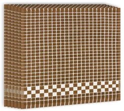 Classic Dark Color Cotton Terry Kitchen Dish Cloths With Hanging Loop (12 X 12 Inches) - Set Of 6, Brown