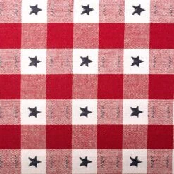 Patriotic Stars Check Tabletop Collection For 4th Of July Entertaining, Summer Barbeques, Picnics, Indoor/Outdoor Meals, Table Runner, 14x72 -Wilton Shop 61tGS8xXWtL